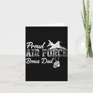 Proud Air Force Bonus Dad Camo Airman Family Card