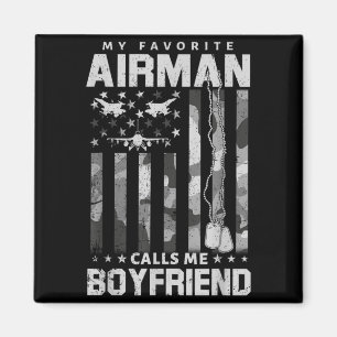 Proud Air Force Boyfriend Favourite Airman Flag Magnet
