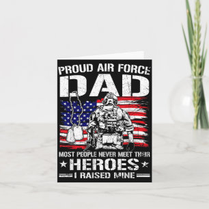Proud air force dad raised heroes flag airman card