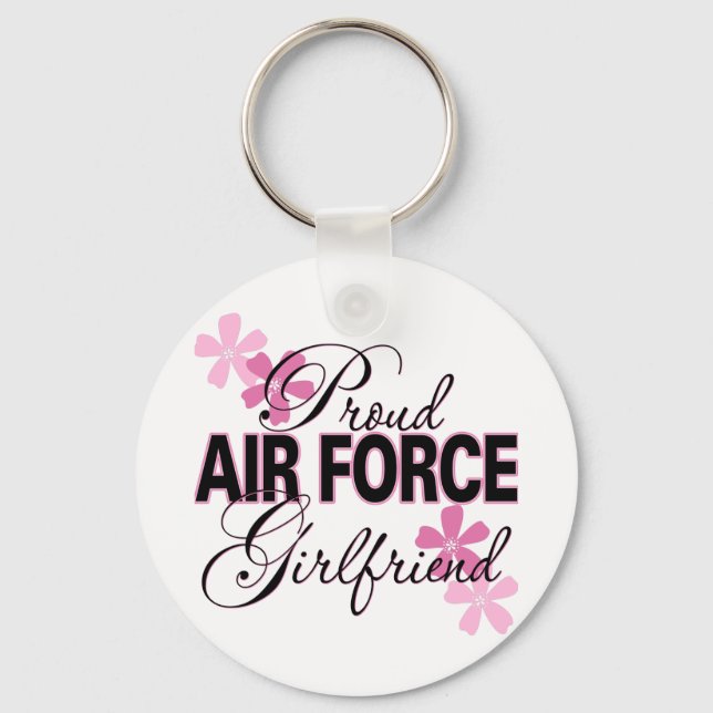Proud Air Force Girlfriend Key Ring (Front)
