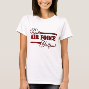 Proud Air Force Girlfriend (Red N Black) T-Shirt