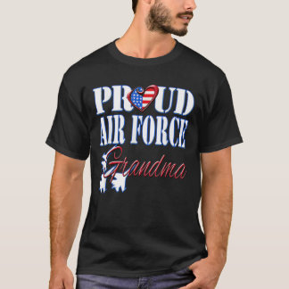 Proud Air Force Grandma Shirt US Heart Military Wo