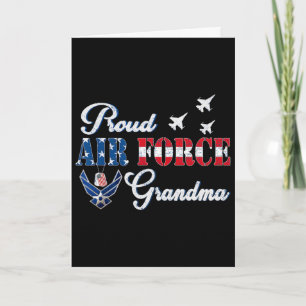 Proud Air Force Grandma Us Flag Veteran 4th Of Jul Card