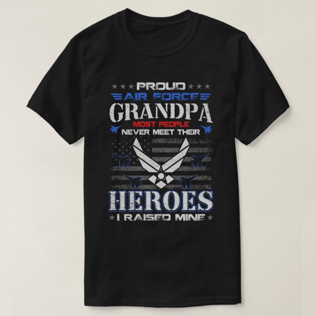 Proud Air Force Grandpa T-Shirt (Design Front)