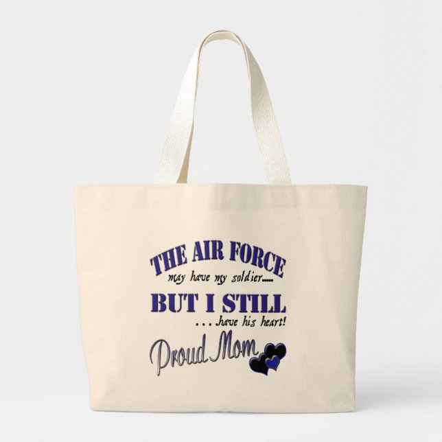 Proud Air Force Mum Large Tote Bag (Front)
