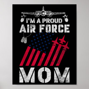 Proud Air Force Mum Military Us Air Force Family M Poster