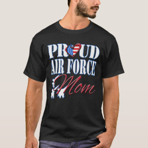 Proud Air Force Mum Shirt US Heart Military Mother