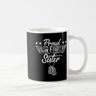 Proud Air Force Sister Camouflage Usaf Veteran Air Coffee Mug