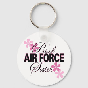 Proud Air Force Sister Key Ring