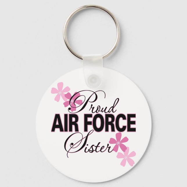 Proud Air Force Sister Key Ring (Front)