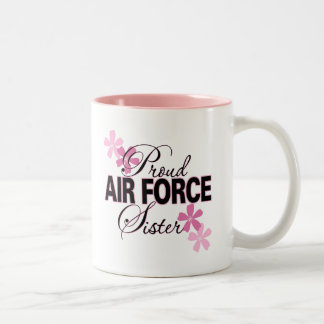 Proud Air Force Sister Two-Tone Coffee Mug