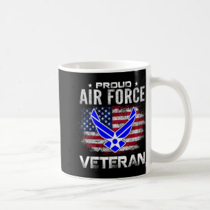 Proud Air Force Veteran With American Flag Gift Ve Coffee Mug