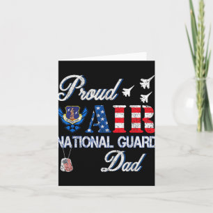 Proud Air National Guard Dad Air Force Veterans Da Card