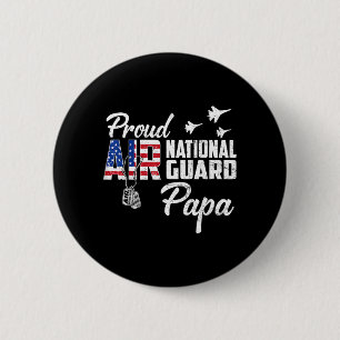 Proud Air National Guard Papa Flag Family Matching 6 Cm Round Badge