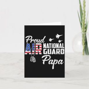 Proud Air National Guard Papa Flag Family Matching Card