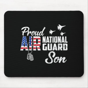 Proud Air National Guard Son Flag Family Matching Mouse Pad