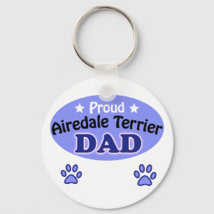 Proud Airedale Terrier Dad Key Ring