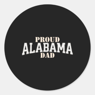 Proud Alama Dad. Fathers Day  Classic Round Sticker