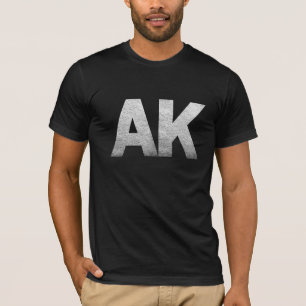 proud Alask State home Map Outline Rocky  AK T-Shirt