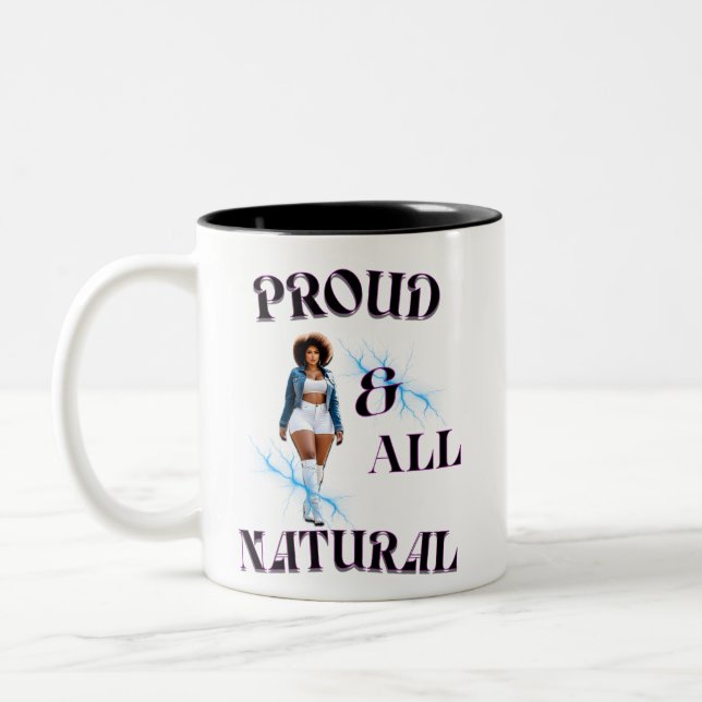Proud & All Natural Two-Tone Coffee Mug (Left)