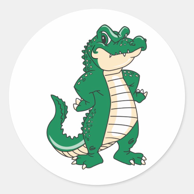 Proud Alligator Classic Round Sticker (Front)