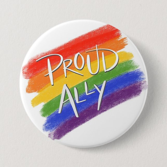 Proud Ally 7.5 Cm Round Badge (Front)