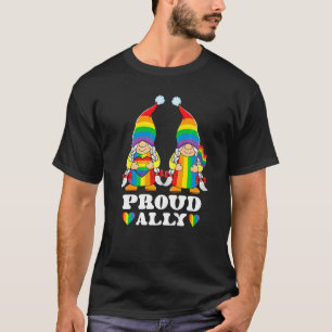 Proud Ally Gnomes LGBT Pride Rainbow colours Strai T-Shirt