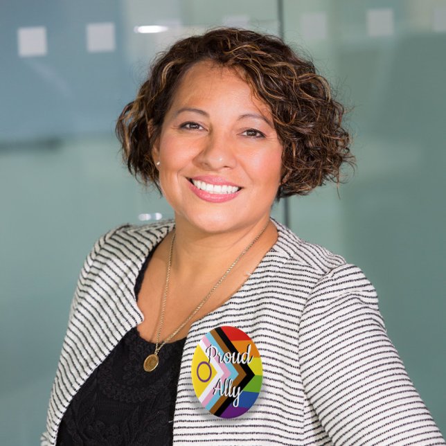 Proud Ally | Intersex Inclusive Pride Flag  6 Cm Round Badge (Creator Uploaded)