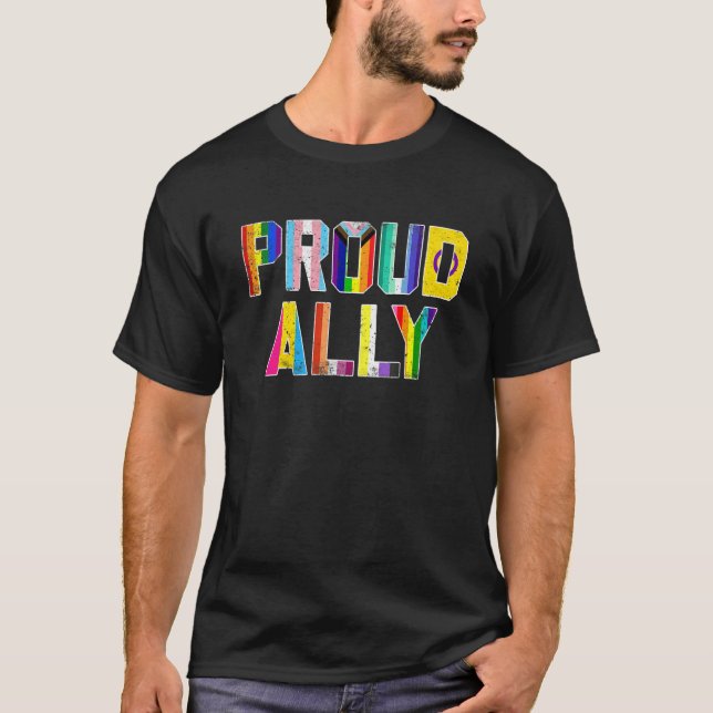 Proud Ally Lgbt  Lgbtq Black History Gay Lesbian 1 T-Shirt (Front)