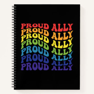 Proud Ally   LGBTQ   Gay Pride   Rainbow Notebook