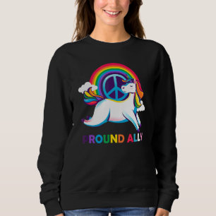 Proud Ally Lgbtq Lesbian Gay Bisexual Trans Pan Qu Sweatshirt
