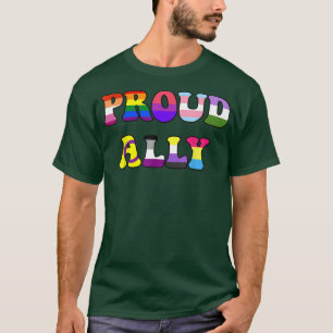 Proud Ally LGBTQ Lesbian Gay Bisexual Trans Pan Qu T-Shirt