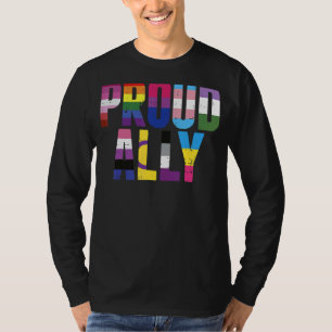 Proud Ally Lgbtq Lesbian Gay Bisexual Trans Pan Qu T-Shirt
