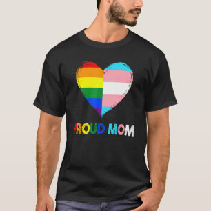 Proud Ally LGBTQ Transgender Proud Mom Proud Trans T-Shirt