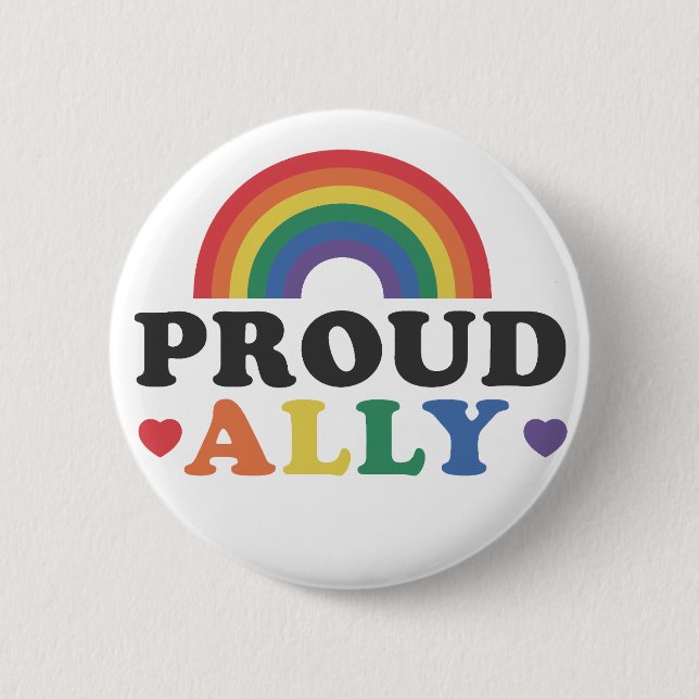 Proud Ally Pride Button (Front)