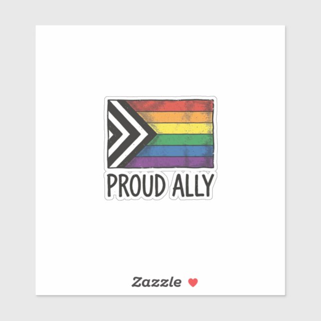 Proud Ally Pride Flag Vector T-Shirt Design_1 (Sheet)