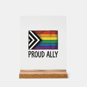 Proud Ally Pride Flag Vector T-Shirt Design_1 Acrylic Sign