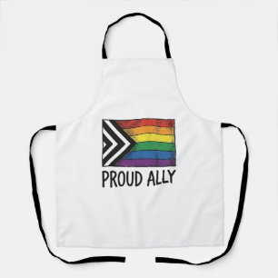 Proud Ally Pride Flag Vector T-Shirt Design_1 Apron