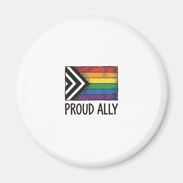Proud Ally Pride Flag Vector T-Shirt Design_1 Magnet (Front)