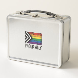 Proud Ally Pride Flag Vector T-Shirt Design_1 Metal Lunch Box
