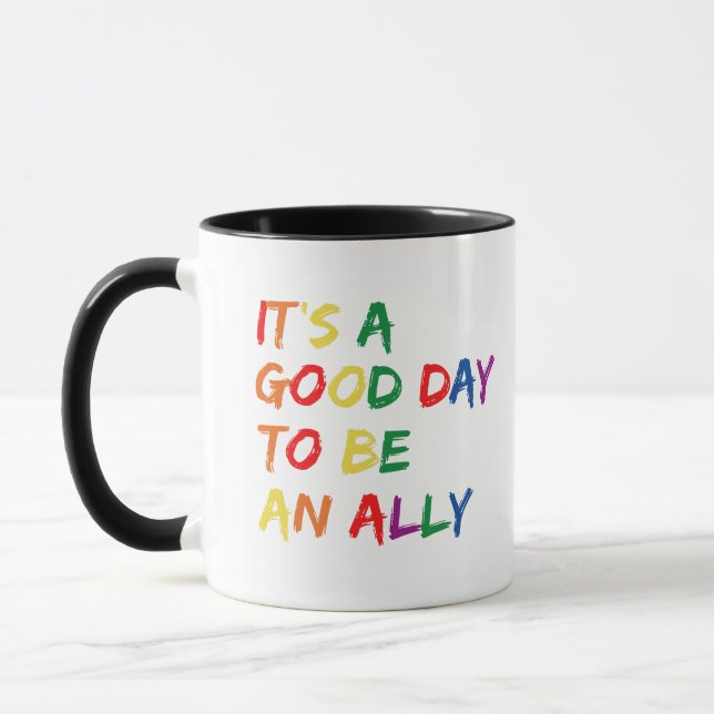 Proud Ally Pride Gay LGBT Month Parade Gift Mug (Left)