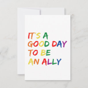 Proud Ally Pride Gay LGBT Month Parade Gift Thank You Card
