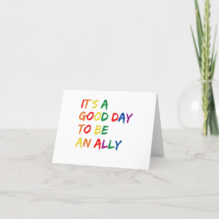 Proud Ally Pride Gay LGBT Month Parade Gift Thank You Card