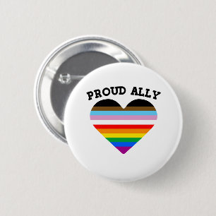 Proud Ally Progress Pride 6 Cm Round Badge