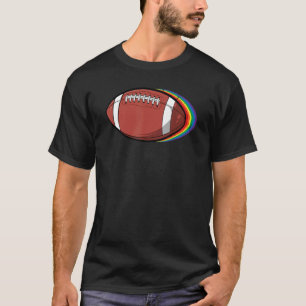 Proud Ally Rainbow Colour American Football Lgbt Q T-Shirt