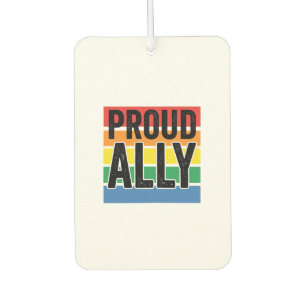 Proud Ally Vintage Pride Support Shirt Design_1 Car Air Freshener