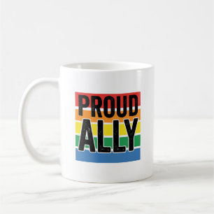 Proud Ally Vintage Pride Support Shirt Design_1 Coffee Mug