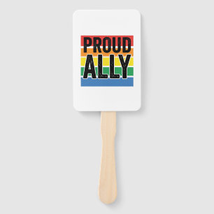 Proud Ally Vintage Pride Support Shirt Design_1 Hand Fan