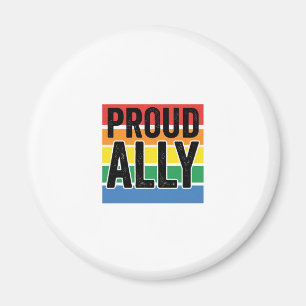 Proud Ally Vintage Pride Support Shirt Design_1 Magnet