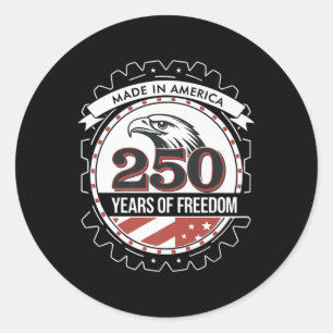 Proud America 250th Anniversary Grunge Usa July 4 Classic Round Sticker
